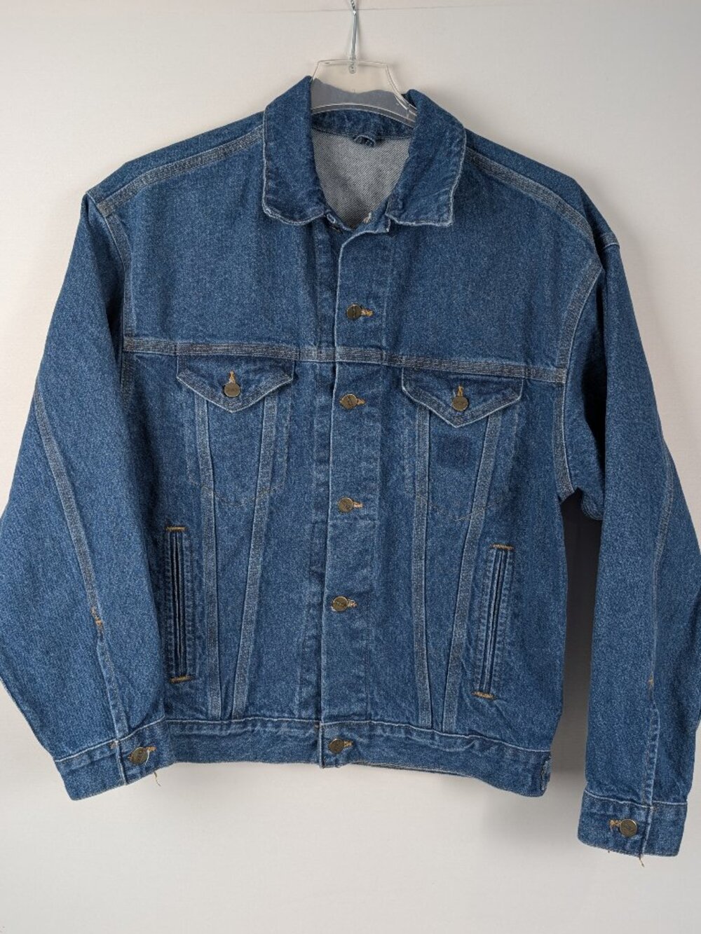 Vintage Carhartt Denim Jacket Mens Medium J12 DST Trucker Dark Stone Wash USA